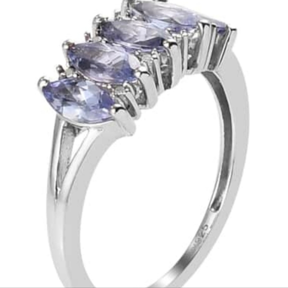 Beautiful Genuine Tanzanite Ring in Platinum over Sterling Silver Sz 5! ✨️ - Picture 2 of 4